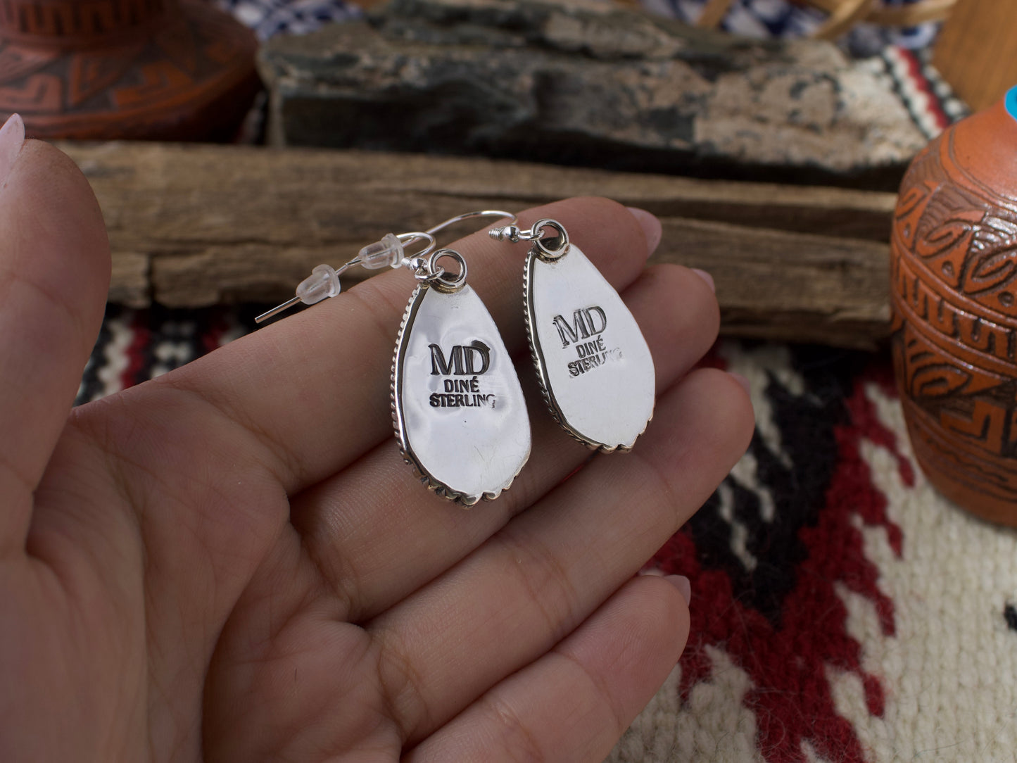 Armenian Turquoise Dangle Earrings #3