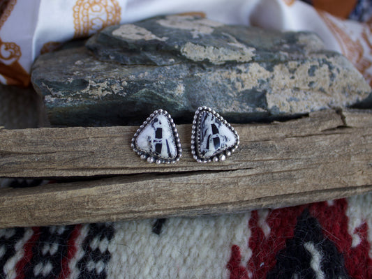 White Buffalo Post Earrings