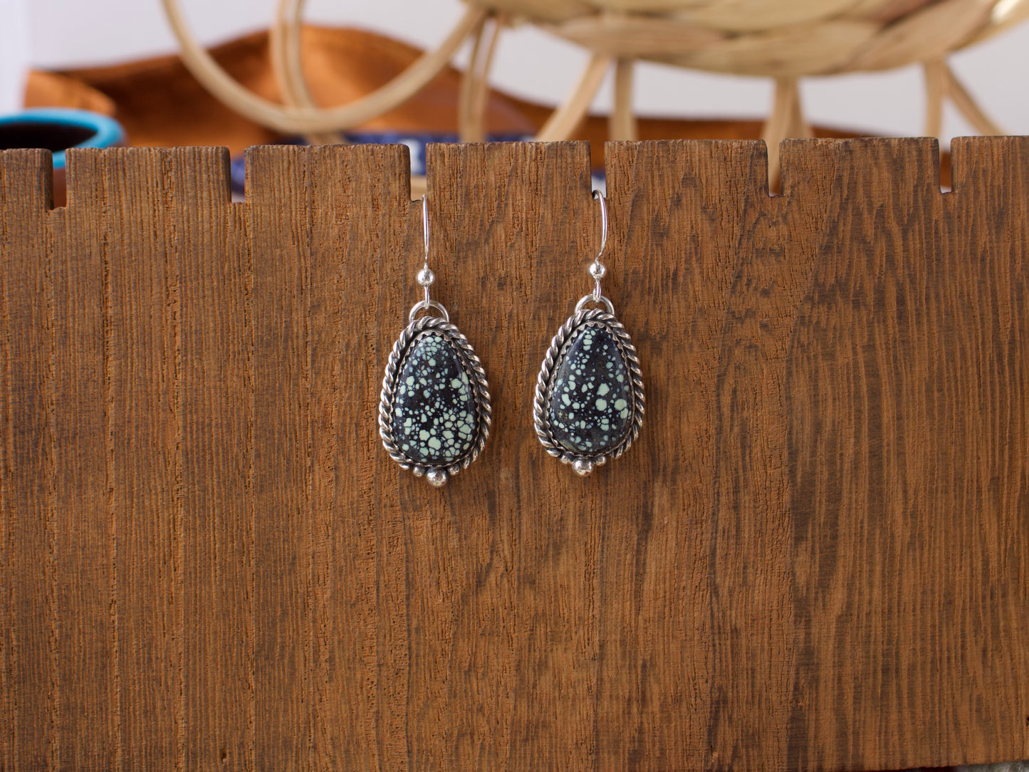 New Lander Variscite Dangle Earrings