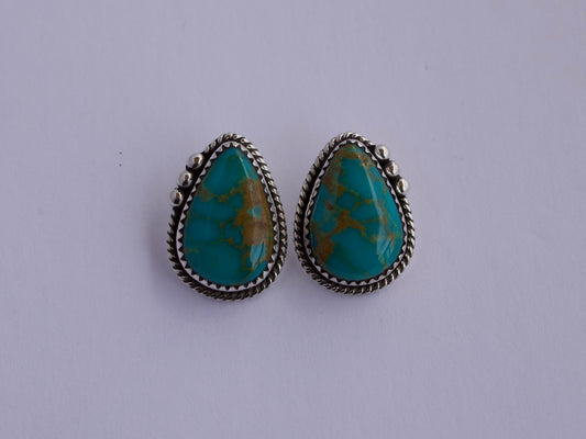 Armenian Turquoise Post Earrings