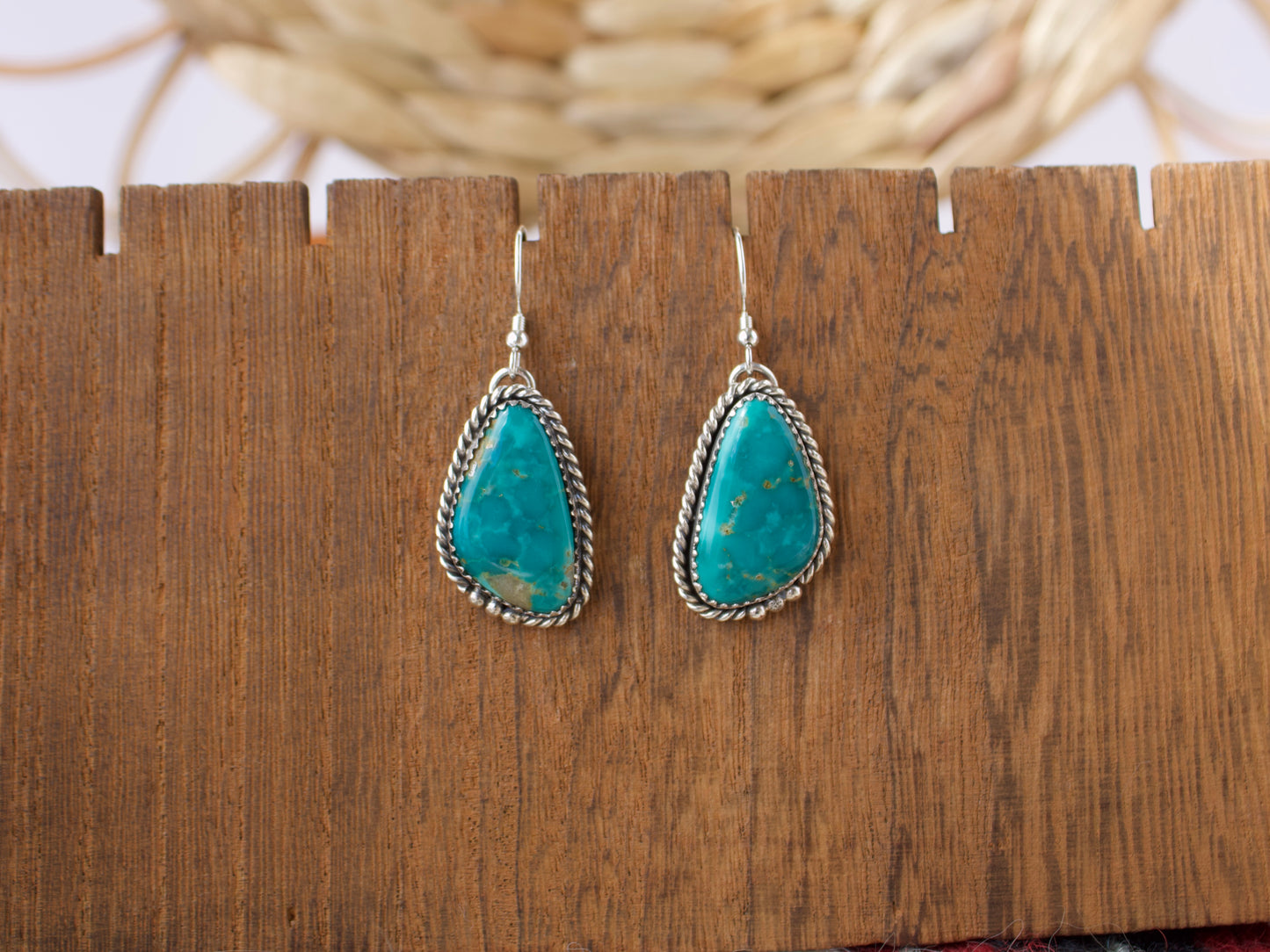 Armenian Turquoise Dangle Earrings #1
