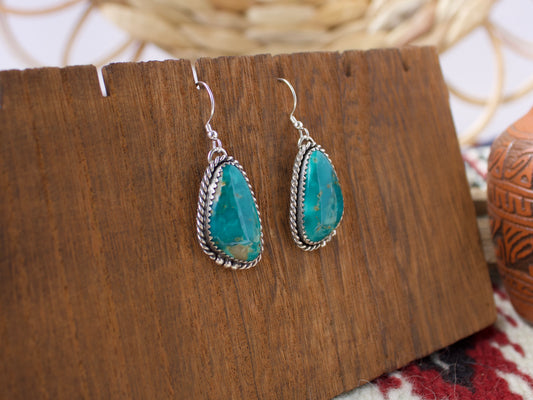 Armenian Turquoise Dangle Earrings #1