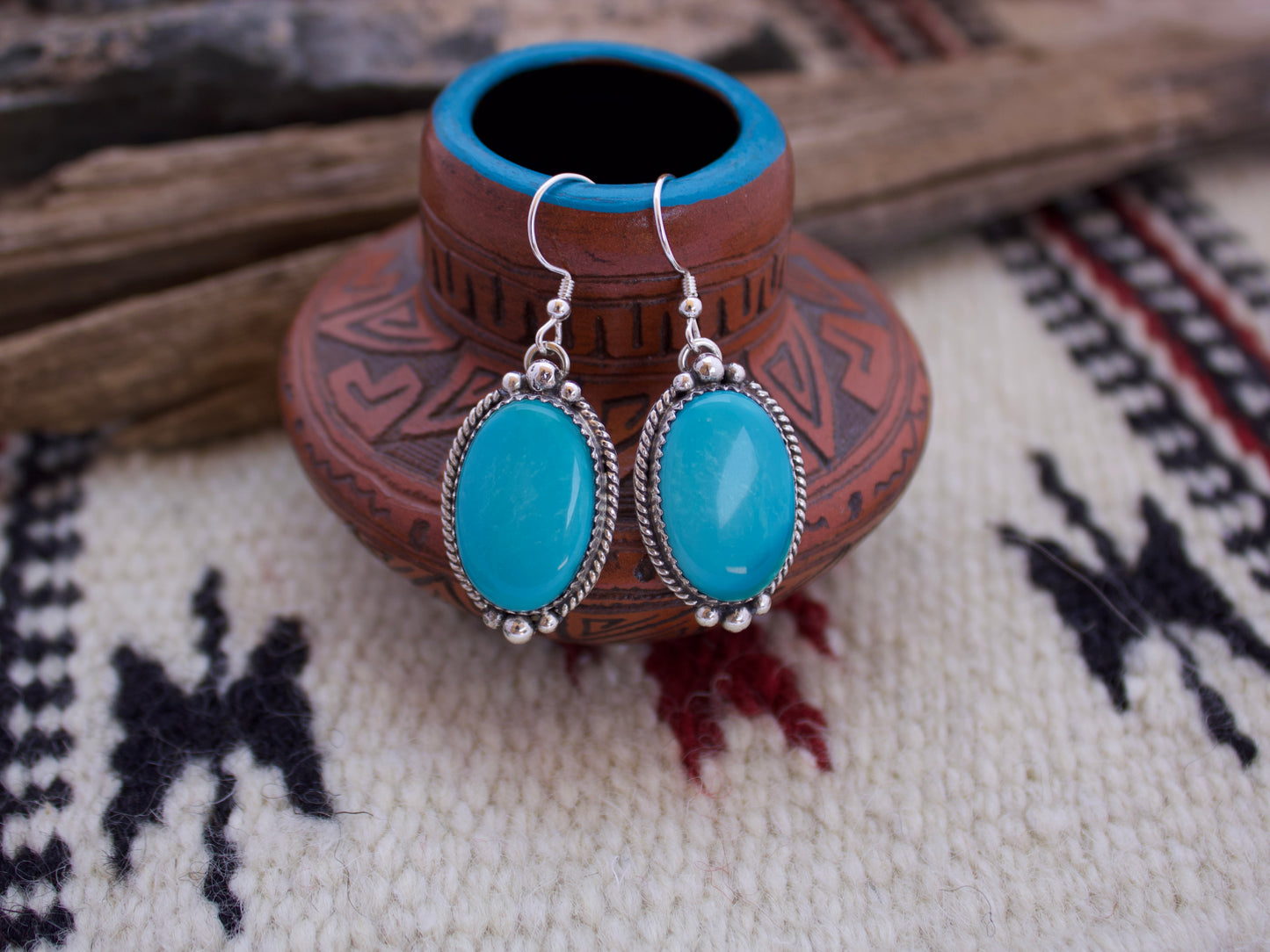 Armenian Turquoise Dangle Earrings #2
