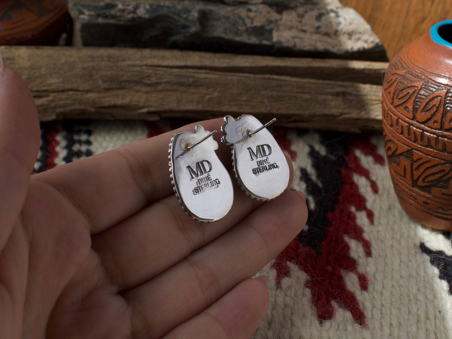 Armenian Turquoise Stud Earrings