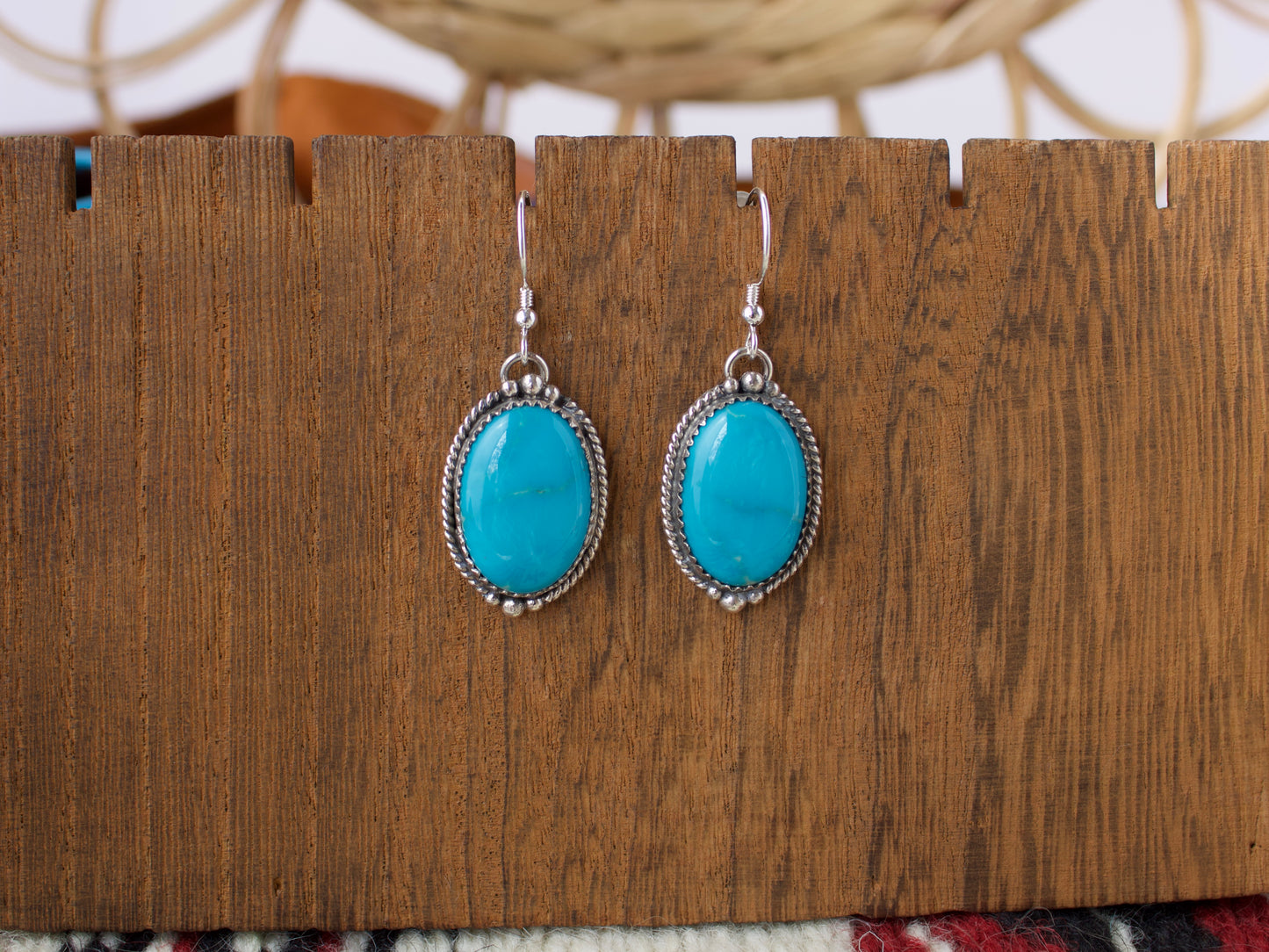 Armenian Turquoise Dangle Earrings #2