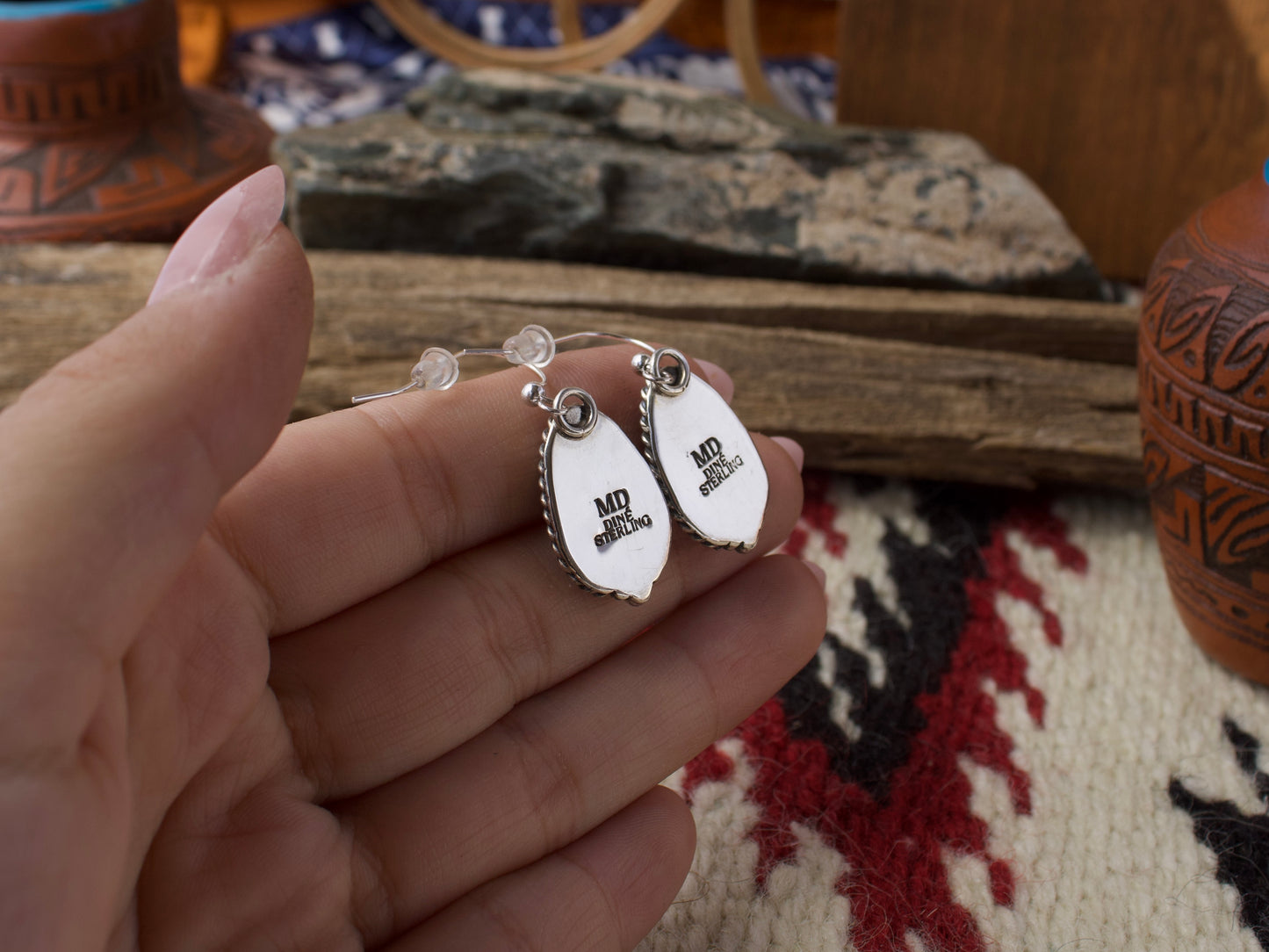 New Lander Variscite Dangle Earrings